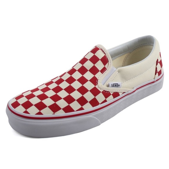 red chequered vans